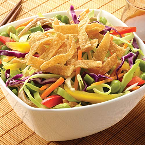 Fresh Gourmet Wonton Strips / Authentic / 3.5 Ounce (Pack of 9) Salad Toppings