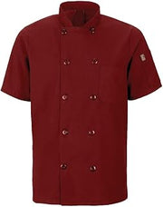 Red Kap 046XCH-SS-3XL M Ss Chef Coat W/Mimix And Ob - Ch SS 3XL