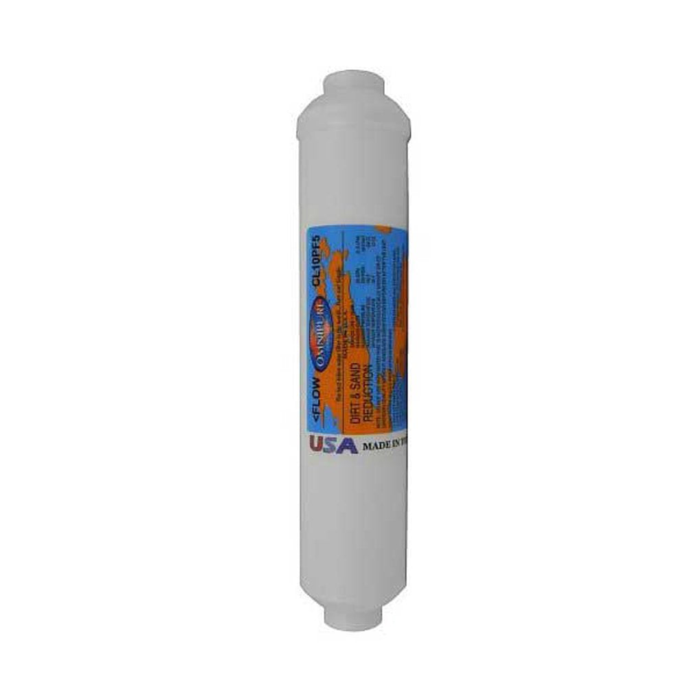 Sediment Inline Water Filter by Omnipure – Polypropylene (PP), Model CL10PF5-B