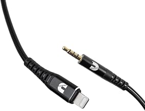 Cummins Lightning(R) to 3.5mm Aux Plug Male Braided Flex Cable for Mobile to Audio 4ft CMN4706
