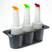 30-500 Three Compartment Bottle Wells for Ice Bins by Krowne – ABS Plastic, Black, Model 30-550