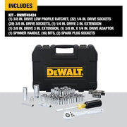 DEWALT NEW 84 Piece Set / STANDARD / Black, Yellow Drive Socket Sets