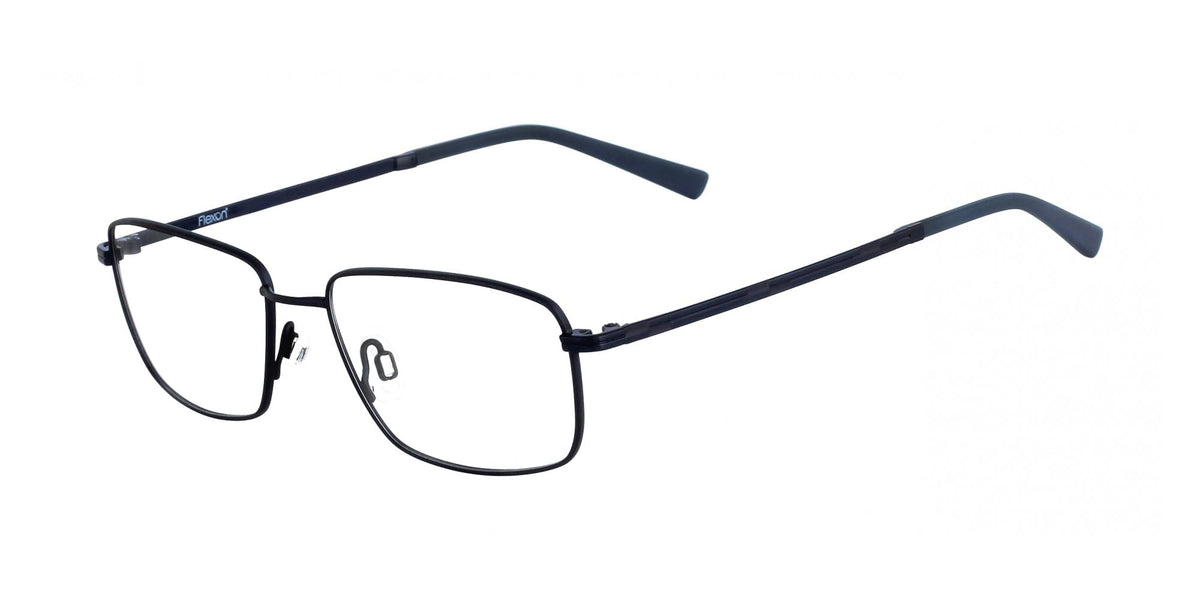 Nathaniel 600 412 Eyeglasses Men's Navy Full Rim Optical Frame 52mm by Flexon – Lens-52 Bridge-17 Temple-140, Plastic, Navy, Model FLEXON NATHANIEL 600