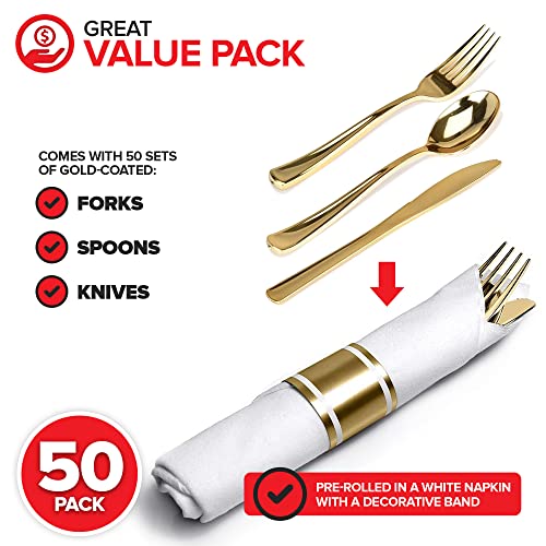 Stock Your Home 50 Count / Gold / Classic Spoons