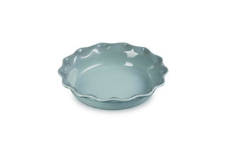 Le Creuset Stoneware Fluted Pie Dish, 9 Inch, Sea Salt