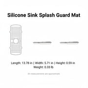 Silicone Splash Guard Mat by Generic – 13.78 x 5.71 x 0.59 in, Silicone, Green, Model J2026K08W16A0810120Z5TIJ