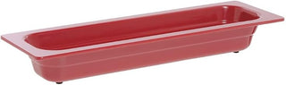 HUBERT Serving Bowl Display Bowl 1/2 Size Long Red Melamine - 21 1/2 L x 6 1/2 W x 2 1/2 H