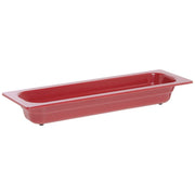 Serving Bowl Display Bowl 1/2 Size Long Red Melamine - 21 1/2 L x 6 1/2 W x 2 1/2 H by HUBERT – Melamine, Red, Model H0026-RED