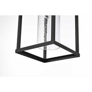 Zora One Light Outdoor Wall Sconce Black by Lighting Design – Iron, Black, Model OD606W19BK