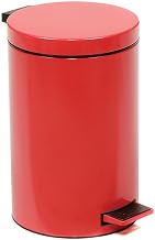 Global Industrial Step On Trash Can, 3-1/2 Gallon, Red
