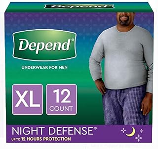 DependsMen Night Defense Underwear, Overnight, Extra Large