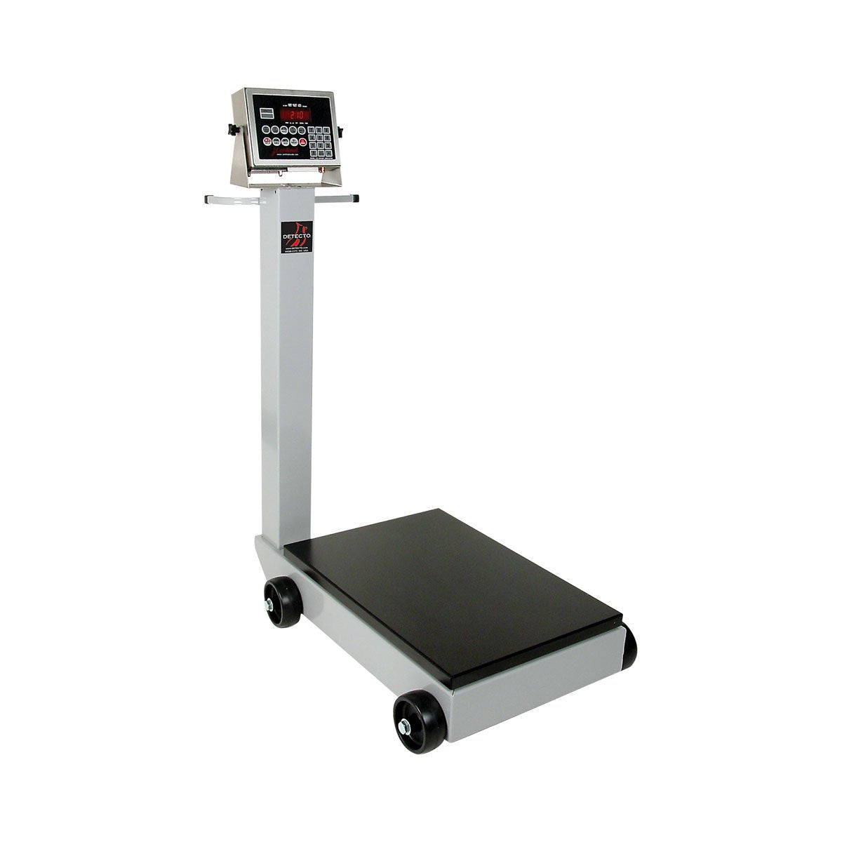 Portable Digital Floor Scale by Detecto – Stainless Steel, Red, Model 5852F-204
