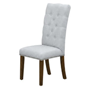Upholstered Parsons Dining Chair with Walnut Legs by Furnifact – Wood, Walnut, Pack of 2