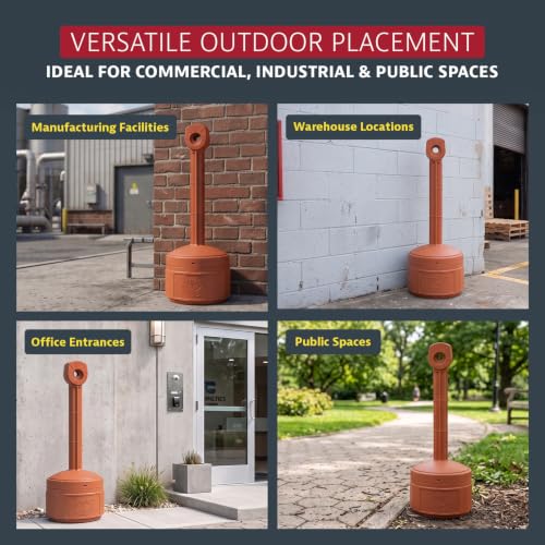 Justrite Terracotta / 1 Gallon / Smokers Cease Smoking Receptacles