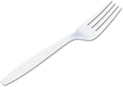Dixie 7.13" Heavy-Weight Polystyrene Plastic Fork by GP PRO (Georgia-Pacific), White, FH217, (Case of 1,000), 1 Box/Case