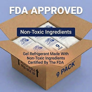 BOX USA 9-Pack Large 10x6 / White / Classic Cold Packs