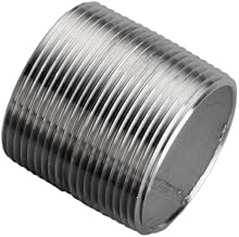Stainless Steel 304/304L Pipe Fitting, Close Nipple, Schedule 40 Welded, 1" NPT Male, 1-1/2" Length