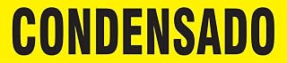 Accuform SHRPK229SSD Self-Stick "CONDENSADO" Pipe Marker for 2-1/2" to 6" OD Pipe, Black on Yellow, 2-1/2" H x 12" W