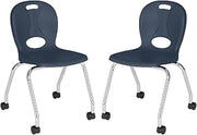 LNT-118-MCH-NV Learniture Mobile Structure Series School Chairs for Classroom, 18" Seat Height, Navy, Pack of 2