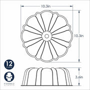 Formed Bundt by Nordic Ware – Bundt, 12-Cup, 12.0 cups, Aluminum, Red, Model 51122AMZ