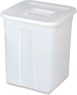 Square Food Storage Container by Araven, 63.4 Quart -- 4 per case, White High Density Polyethylene