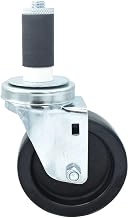BK Resources 4" Polyolefin 1-1/4" Expanding Stem Swivel Caster for Work Tables, NSF, 300lb Capacity Per Wheel