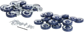 HUBERT Shopping Cart Replacement Casters Blue Polyurethane