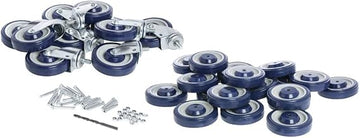 HUBERT Shopping Cart Replacement Casters Blue Polyurethane