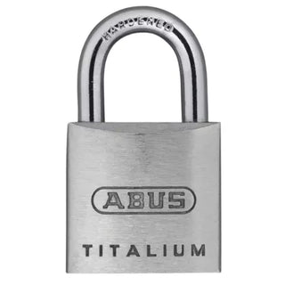 64TI/20 Titalium Padlock 20mm Carded by ABUS – 20 mm, Stainless Steel, Aluminium, Pack of 6, Model 64TI20C