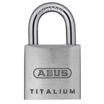 64TI/20 Titalium Padlock 20mm Carded by ABUS – 20 mm, Stainless Steel, Aluminium, Pack of 6, Model 64TI20C