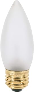 Satco 04742 40B10/FAN/F Incandescent Light Bulb; 40 watt; 20 Volt; B10; Medium Screw (E26) Base; 2,700K, Warm White; Dimmable; 12 Frosted Bulbs