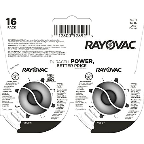 Rayovac 16 Count / Orange Tab / Size 13 Batteries & Chargers