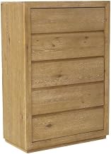 Starlight Canyon Home Modern Farmhouse Five Drawer Chest with Spacious Storage Drawers Durable Construction and Elegant Design for Bedroom Organization