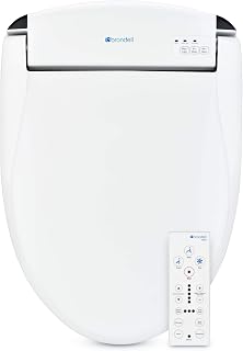 Brondell Swash SE600 Bidet Toilet Seat, Fits Elongated Toilets, White - Oscillating Stainless-Steel Nozzle, Warm Air Dryer, Ambient Nightlight