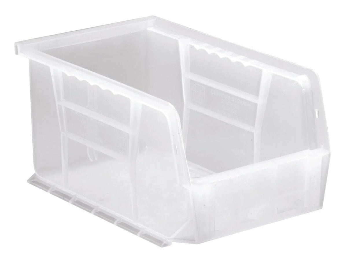 QUANTUM STORAGE SYSTEMS Clear / 10L x 6W x 5H / Ultra Stack & Hang Open Storage Bins