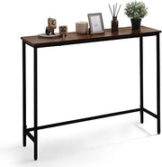 CAPHAUS 41” Classic Console Table for Entryway, Modern Sofa Tableau for Living Room, Industrial Console Mesa, Snack Entrance Accent Behind Couch Plant Table for Hallway, Rustic Oak