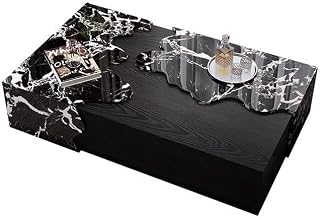 Mesa para Centro De Sala Marble Coffee Table for Small Living Rooms, Rectangular Sofa Corner Table, Balcony Rock Slab Coffee Table(150x80x31CM)