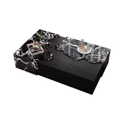 Coffee Table Marble Coffee Table for Small Living Rooms by DIEYPOL – 150x80x31CM, A, Model 7814