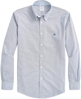 Brooks Brothers Men's Regent Fit The Original Polo Non Iron Stretch Oxford Shirt Solids Contrast (136272 Sodalite Blue, XX-Large)