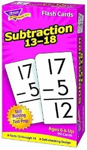 Trend Enterprises FLASH CARDS SUBTRACTION 13-18 99BOX (Set of 3)