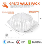 Stock Your Home 5" x 5" - 100 Count / Clear / 0.1 ounces Clamshell Take Out Containers