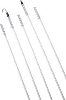 Gardner Bender FTX-15GL Glo Fish 15 ft, Luminescent Glow-in-the-Dark Fiberglass Fish Sticks, Bullet Nose and Hook End, 5 Interlocking 3 ft Sticks, White