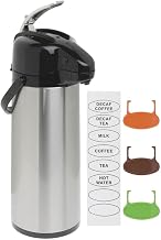 HUBERT 2.5L Stainless Steel Glass-Lined Lever Lid Air Pot
