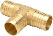 Zurn QQT885GX Crimp XL Tee, Large Diameter, 2" Barb x 2" Barb x 1" Barb, Brass (Pack of 5)