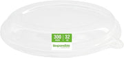 Responsible Products Clear Lids 32 oz Oval Bowls I Burrito Bowl Lids I Extra Strength I NO-PFAS (300 Count)