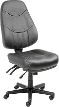 Global Industrial 8 Way Adjustable Ergonomic Multifunction Chair, Leather, Black