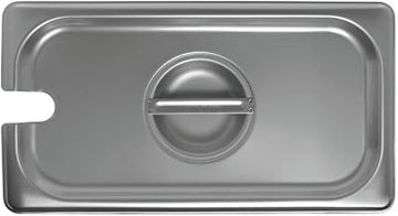 HUBERT Allied Buying Corp CSTC-1300S Third-Size Steam Table Pan Slotted Cover for 24 Gauge Stainless Steel Steamtable Pans