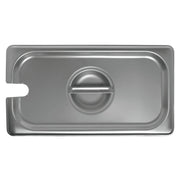 Allied Buying Corp CSTC-1300S Third-Size Steam Table Pan Slotted Cover for 24 Gauge Stainless Steel Steamtable Pans by HUBERT – Stainless Steel, Model 6130CS