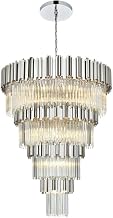 Elegant Lighting Willow 40" Chandelier in Chrome