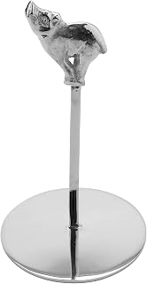 G.E.T. Enterprises SGNPIG-31 Tall Pig-Shaped Metal Card Holder, Iron Chrome Plated